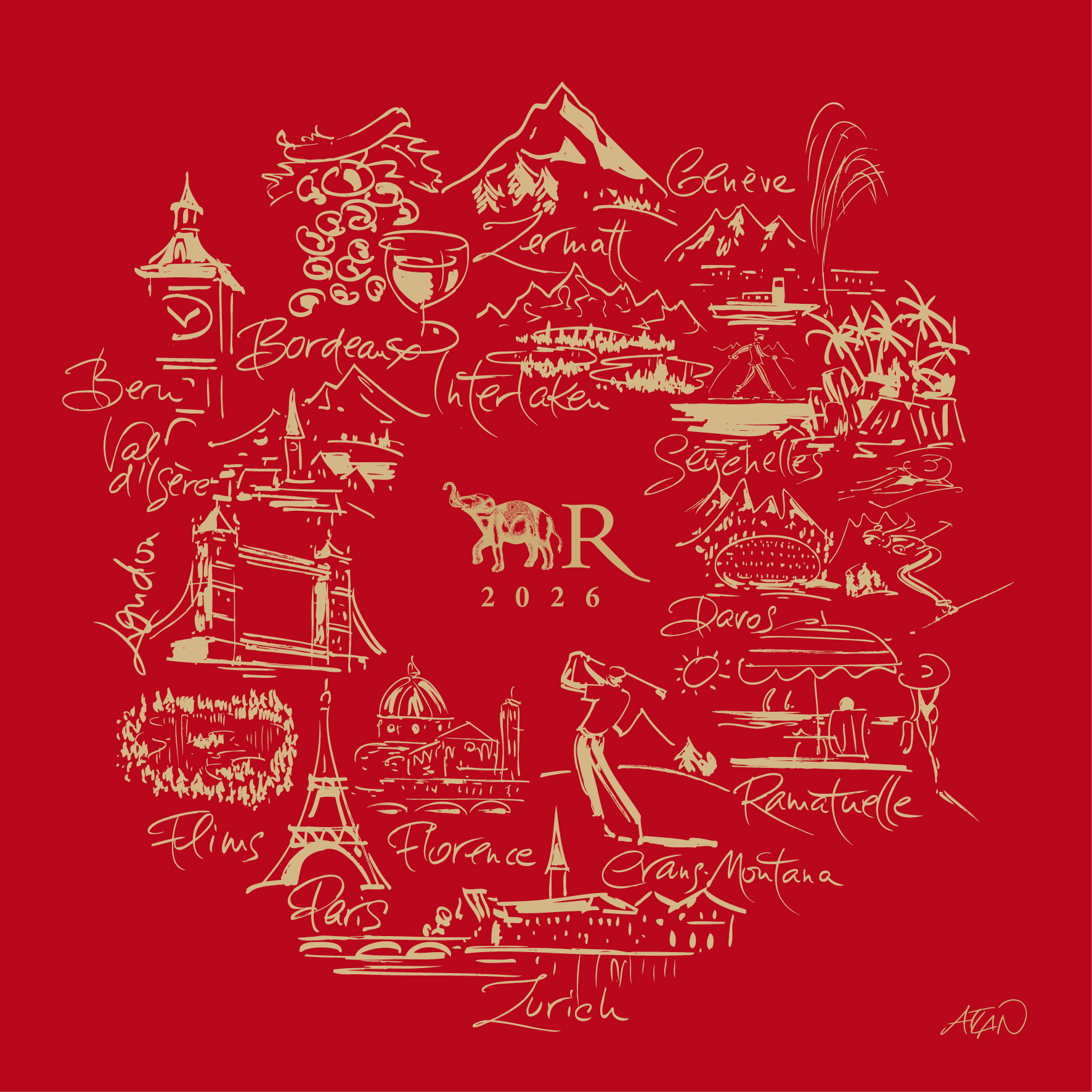 Carte de vœux  hôtelsMichel Reybier Hospitality